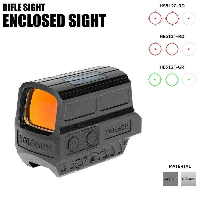HOLOSUN 512 エンクローズドリフレックス サークルドットサイト ソーラーモデル