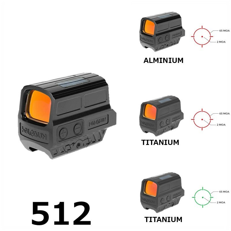 HOLOSUN 512 エンクローズドリフレックス サークルドットサイト ソーラーモデル