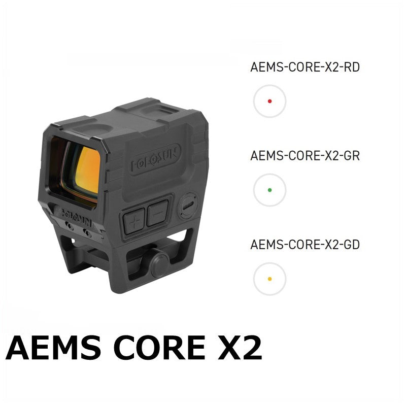 HOLOSUN AEMS-CORE-X2 オープンリフレックス レッド ドットサイト