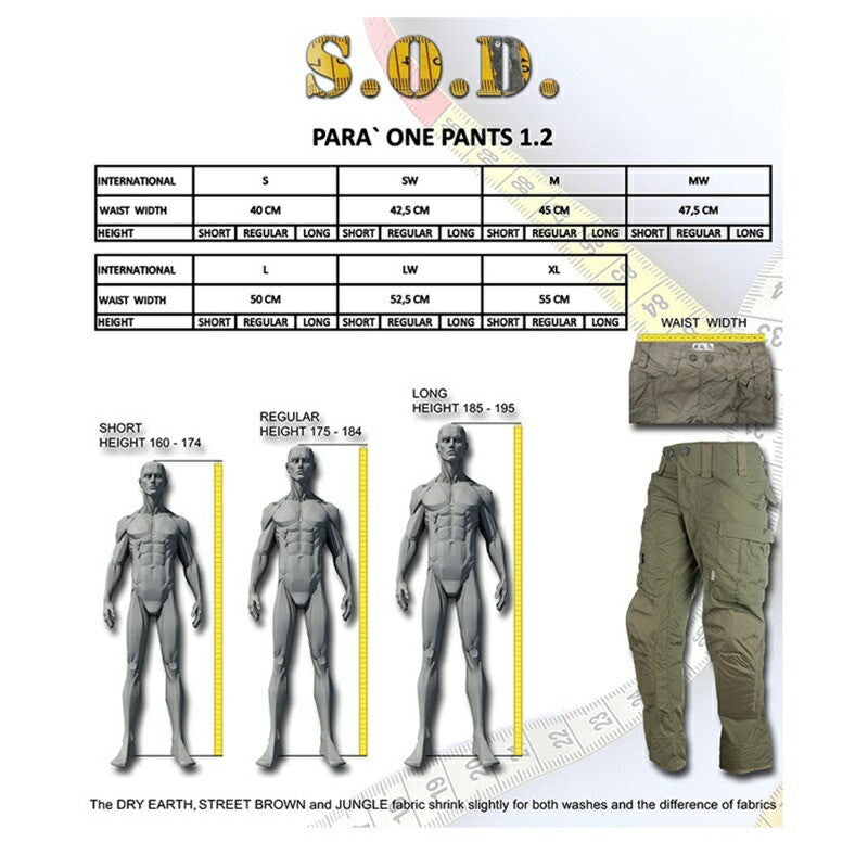 S.O.D. PARA ONE BDU パンツ