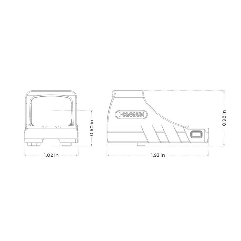 HOLOSUN / ホロサン ドットサイト SCS-PDP-GR Open Reflex Solar Charging グリーンドット ダットサイト BK