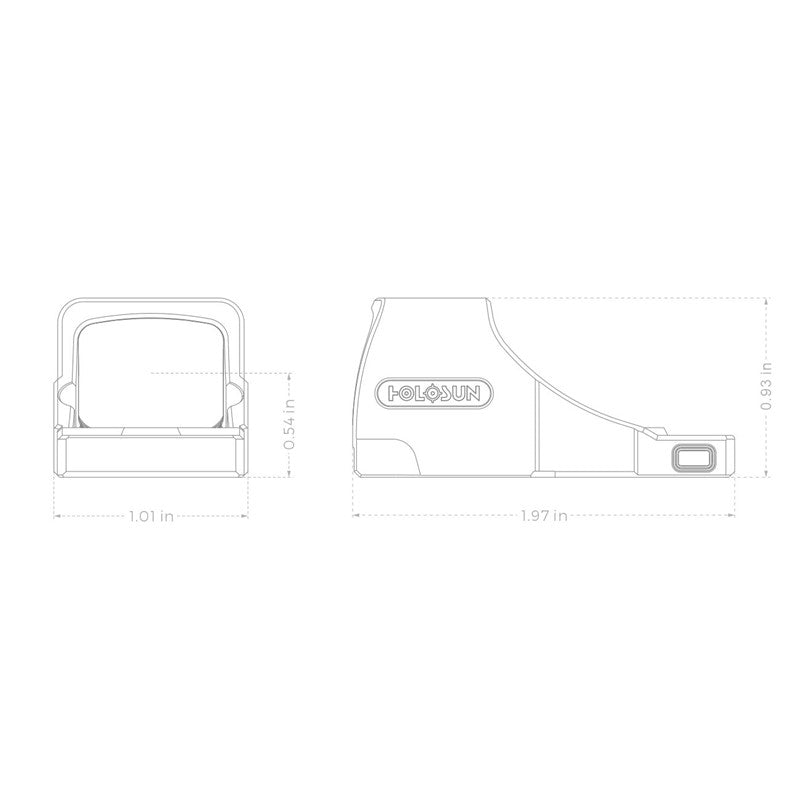 HOLOSUN / ホロサン ドットサイト SCS-MP2-GR Open Reflex Solar Charging グリーンドット ダットサイト BK