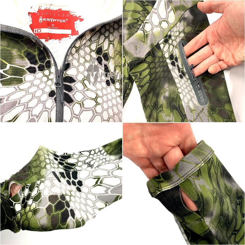 Kryptek クリプテック 正規品 TORA 1/4 ZIP 長袖 Tシャツ アルティチュード Altitude Camo