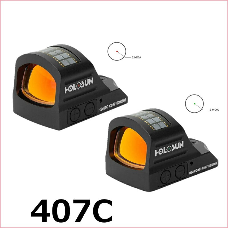 HOLOSUN 407C オープンリフレックス ドットサイト ソーラーモデル