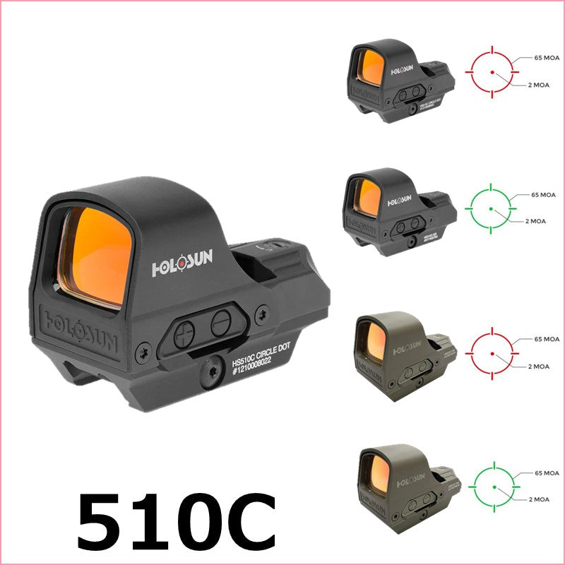 HOLOSUN 510C オープンリフレックス サークルドットサイト ソーラーモデル