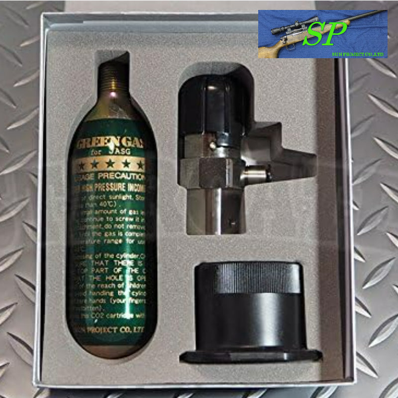 サンプロジェクト 圧力調整器 グリーンガス　メーター付レギュレーターセット SP-12500