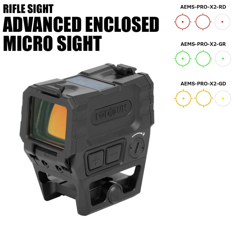 HOLOSUN AEMS-PRO-X2 オープンリフレックス レッド サークルドットサイト