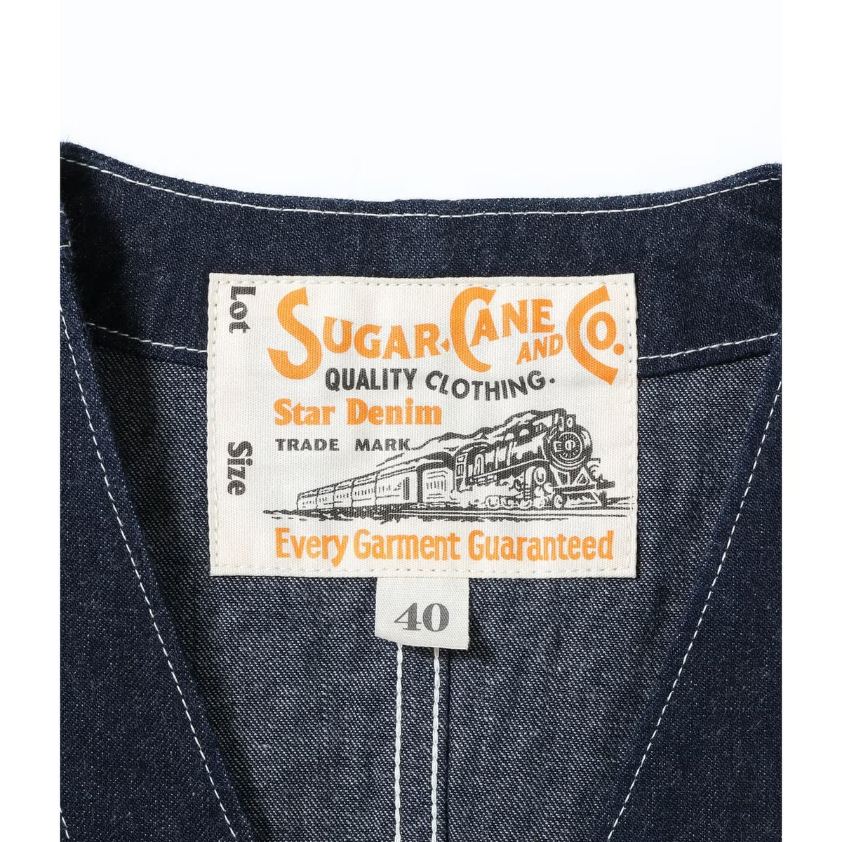 SUGAR CANE / シュガーケーン 11oz. ブルーデニムワークベスト [SC15702]