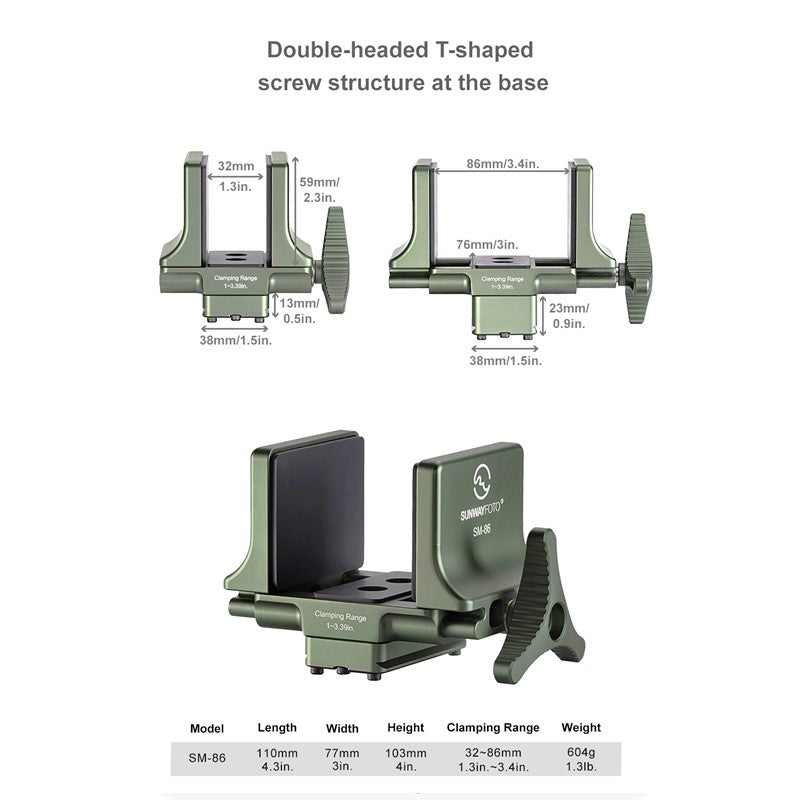 SUNWAYFOTO TACTICS Arca Swiss Saddle Mount SM-86