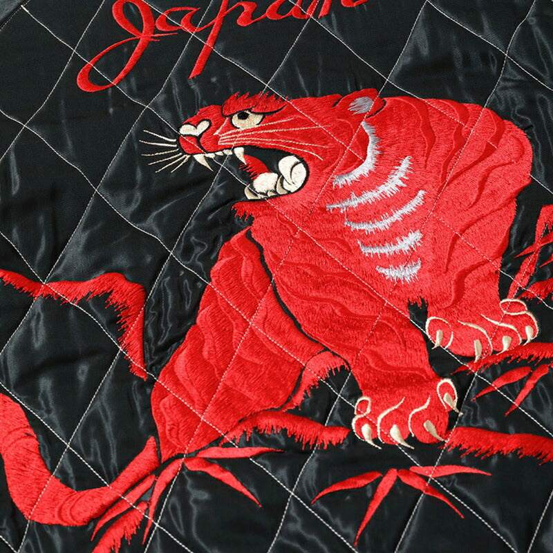 TAILOR TOYO / テーラー東洋 Mid 1950s Style Acetate Quilted Souvenir Jacket “RED TIGER” × “JAPAN MAP”  S  [TT15543-119]