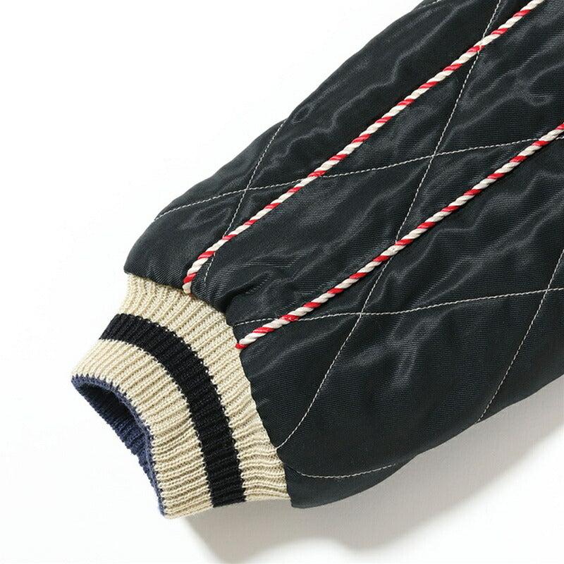 TAILOR TOYO / テーラー東洋 Mid 1950s Style Acetate Quilted Souvenir Jacket “RED TIGER” × “JAPAN MAP”  S  [TT15543-119]