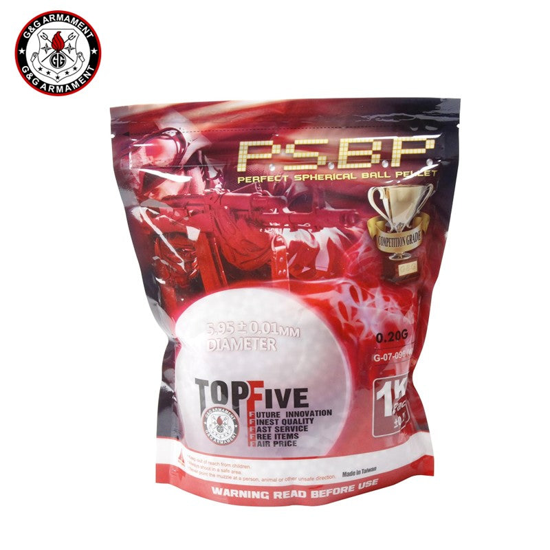 G&G Perfect プラスチックス BB弾 0.20g 1KG 5000発 ホワイト [G
