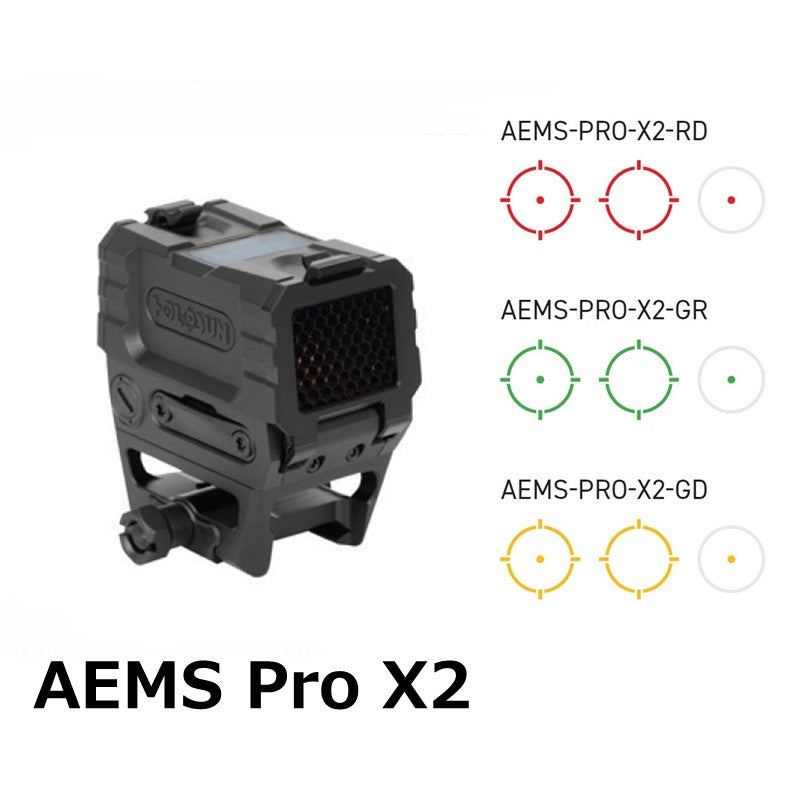 HOLOSUN AEMS-PRO-X2 オープンリフレックス レッド サークルドットサイト