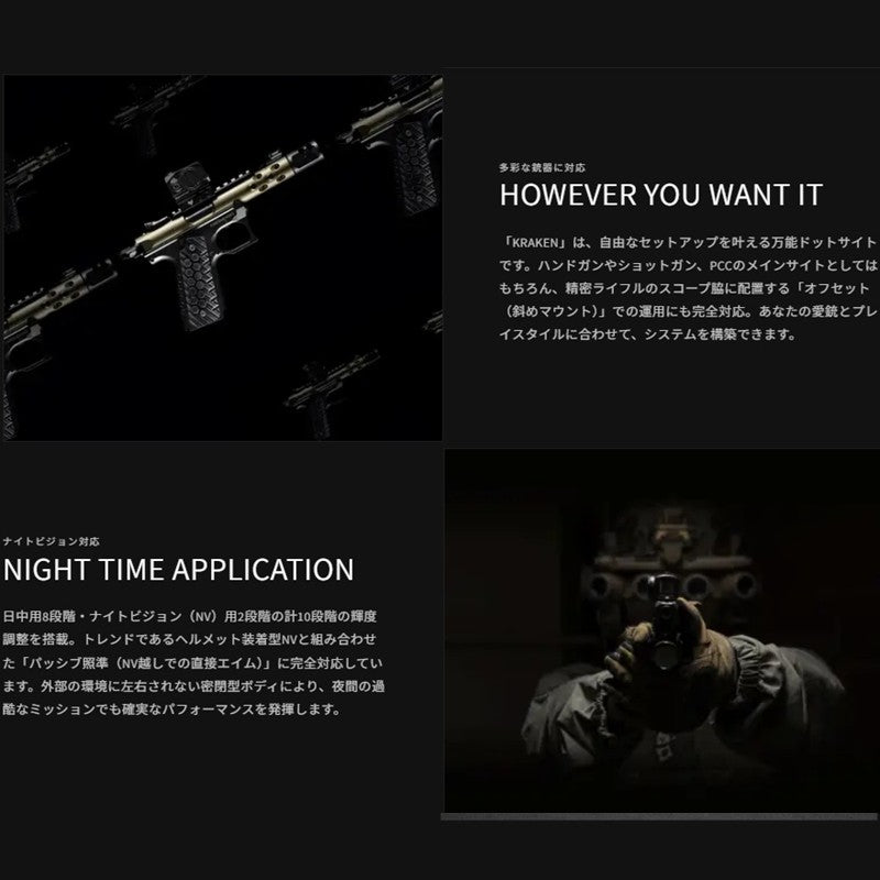 SWAMPFOX / スワンプフォックス Kraken 1x16 Dot Sight Red Dot 3 MOA ダットサイト [KRK00116-3R]