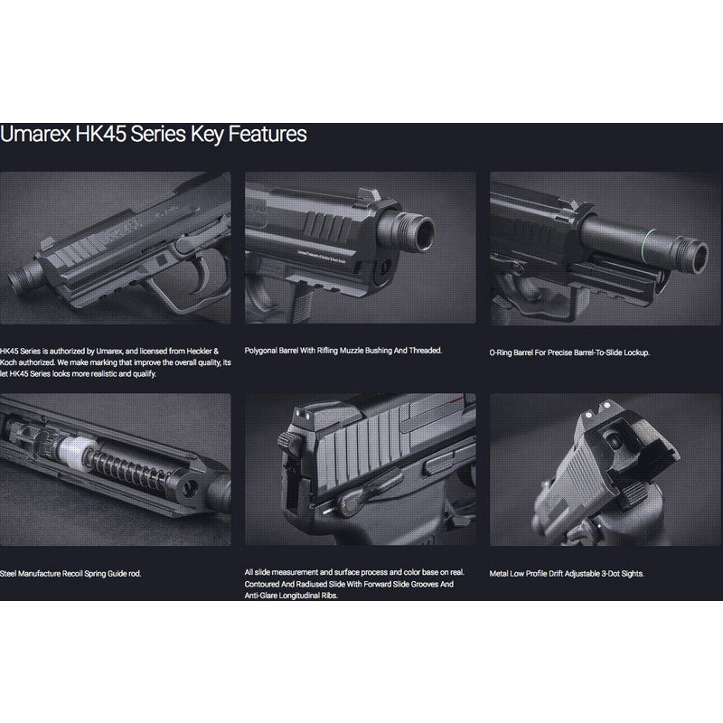 VFC UMAREX HK45 Compact Tactical GBB STD コンパクト タクティカル ガスブローバック 正規日本版 BK  ［SA3-HK45C-BK01］