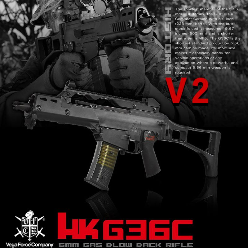 VFC ガスブロ Umarex HK G36C V2 GBBR JP限定版 ガスブローバック BK［UM2E-G36C-BK01］