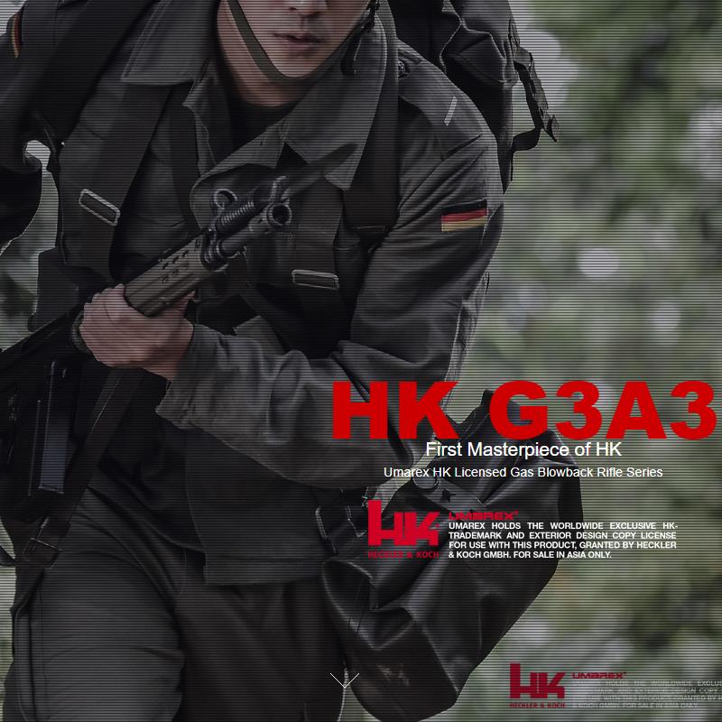 VFC Umarex HK G3A3 GBBR ガスブローバック BK/OD 正規日本版［VF2J-LG3A3-OD01］