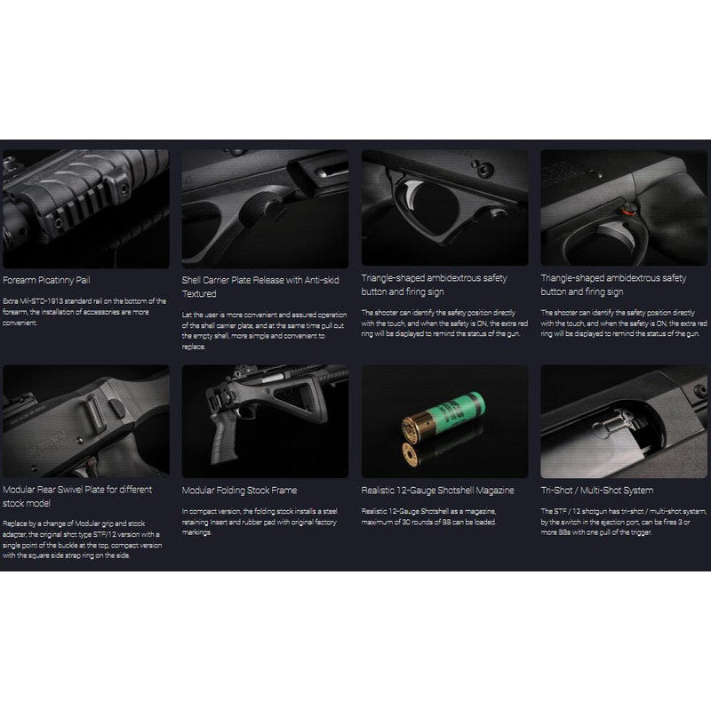 VFC FABARM正式ライセンス STF/12 Compact タクティカル ガス ショットガン 正規JP版 BK［VF5J-STFC-BK01］