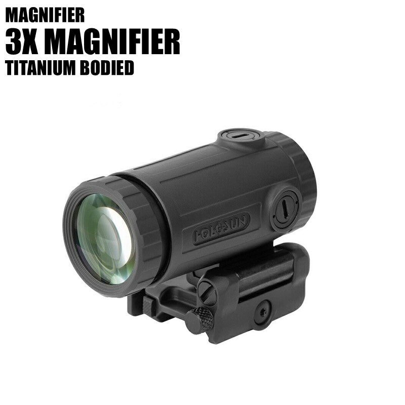 HOLOSUN HM3XT マグニファイア 3倍ブースター 可倒式 QDマウント チタンモデル