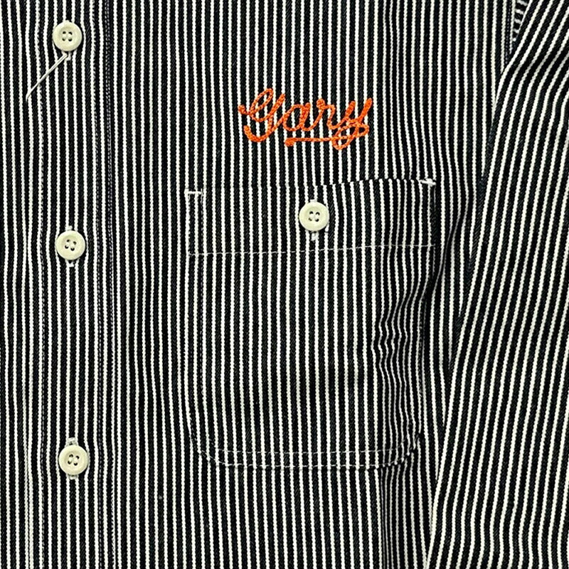 SUGAR CANE / シュガーケーン HICKORY STRIPE ワークシャツ SC29376 119 BKストライプ S