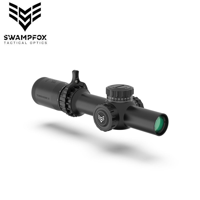 SWAMPFOX / スワンプフォックス Tomahawk II 1-6x24 SFP LPVO Red Fiber Optic MIL ライフルスコープ [THK16241-RFL]