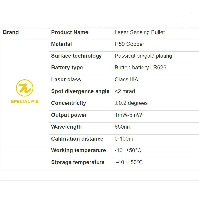 Special Pie プロ競技 スピードシューティング 練習用 9mm 銃弾形 レーザー発射機 (公官庁専用) SPB