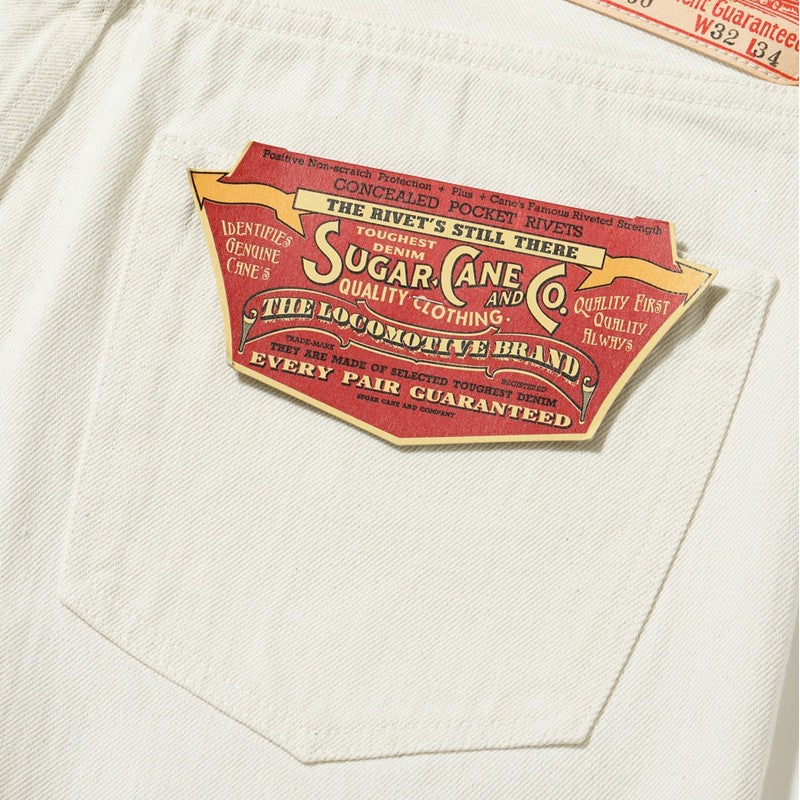 SUGAR CANE / シュガーケーン 13oz. ホワイト デニム ジーンズ（レギュラーストレート） [SC42560]