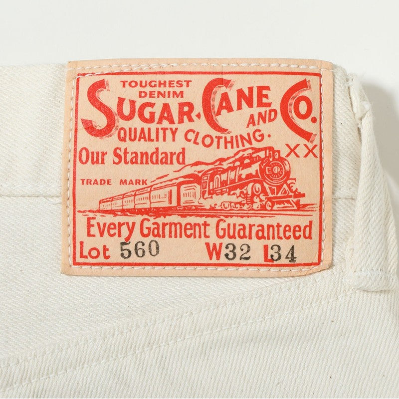 SUGAR CANE / シュガーケーン 13oz. ホワイト デニム ジーンズ（レギュラーストレート） [SC42560]