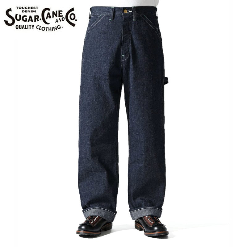SUGAR CANE / シュガーケーン 11oz. ブルー デニム ワークパンツ [SC42495]