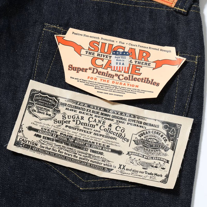 SUGAR CANE / シュガーケーン Super “Denim” Collectibles #50 13.5oz. デニム ウエストオーバーオール 1940's スペシャル Made in USA [SC49050]